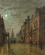 Atkinson Grimshaw Park Row,Leeds oil on canvas